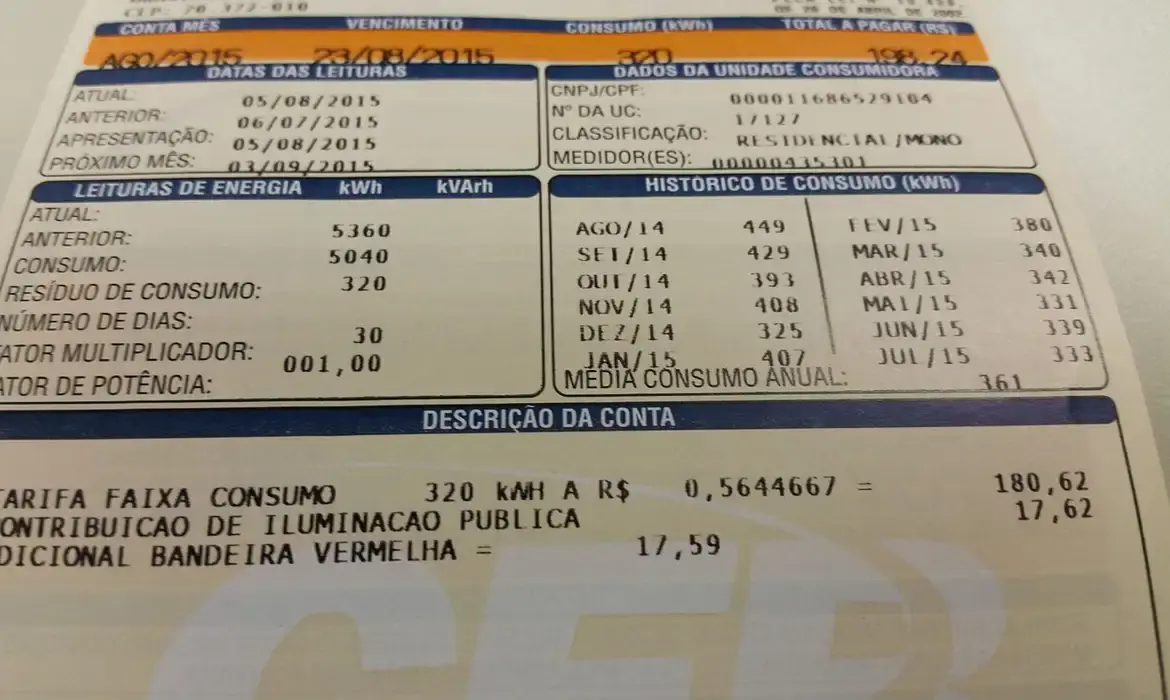 Consumidor pagará menos na conta de luz em janeiro