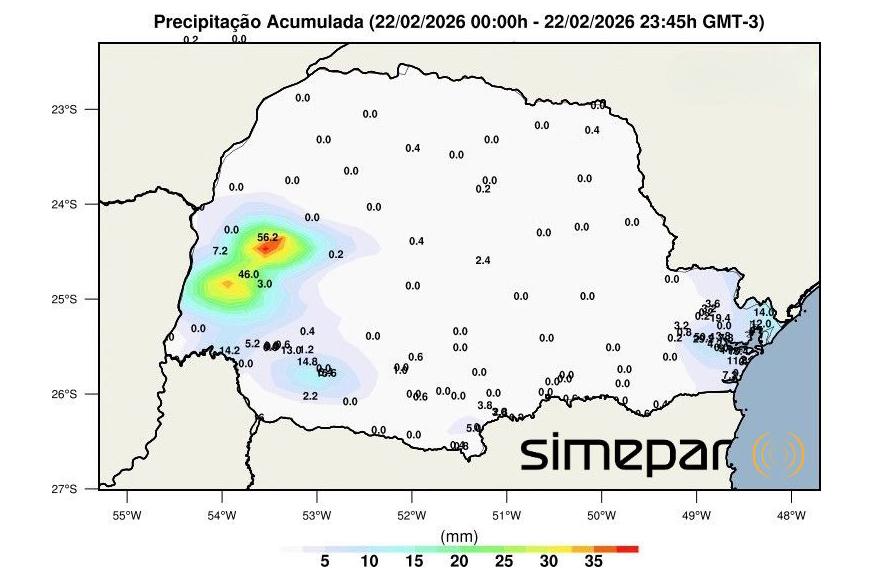 Paraná teve chuvas intensas e previsão indica novas pancadas isoladas