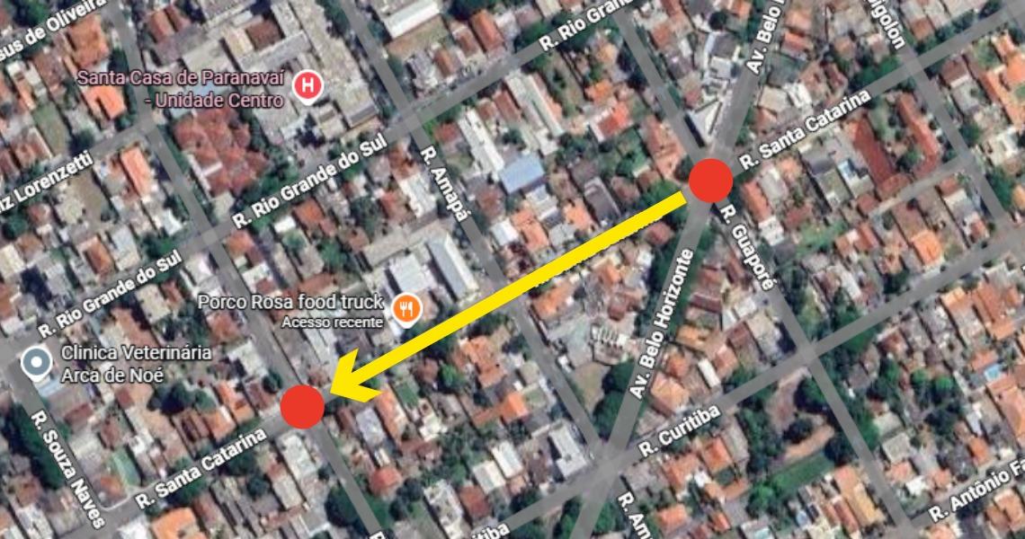 Trecho da Rua Santa Catarina, passará a ter sentido único