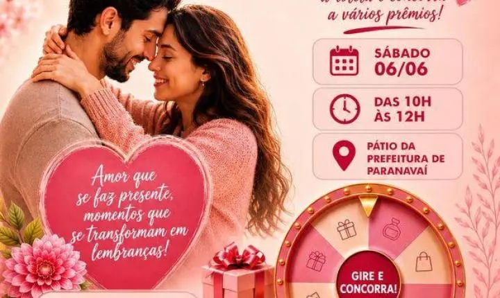 Aciap promove ação especial de Dia dos Namorados com roleta de prêmios 