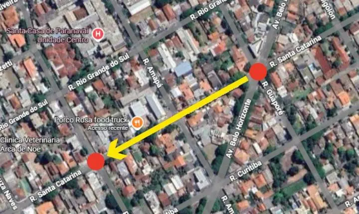 Trecho da Rua Santa Catarina, passará a ter sentido único